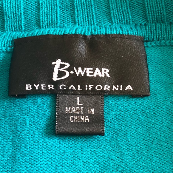 B-Wear Off The Shoulder Turquoise Sweater - Picture 2 of 6